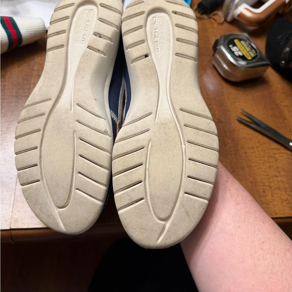 Sketchers Go Walk Goga Mat Womens Boat Shoes Slip On‎ Loafers Sz 8 Flex Comfort